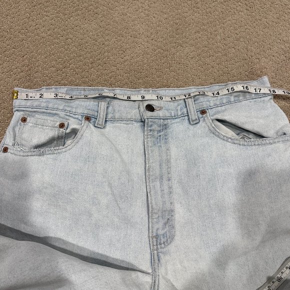 Levis Jean 550 XX Vintage USA Super Light Wash High Rise Relaxed Tapered W36 /38 - Picture 6 of 14